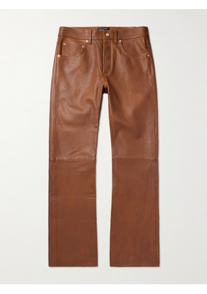 Enfants Riches Déprimés - Straight-Leg Panelled Leather Trousers - Men - Brown - UK/US 30