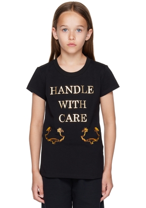 Moschino Kids Black 'Handle With Care' T-Shirt