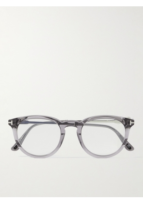 TOM FORD - Round-Frame Acetate and Silver-Tone Optical Glasses - Men - Gray