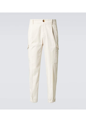 Brunello Cucinelli Mid-rise cotton-blend cargo pants