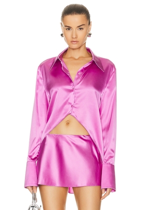 SER.O.YA Sebastian Silk Blouse in Rose Bud - Pink. Size XS (also in ).
