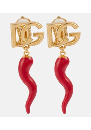Dolce&Gabbana Capri DG clip-on drop earrings