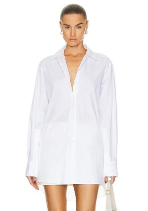SIMKHAI Alfansa Button Down Shirt in White - White. Size XS (also in ).