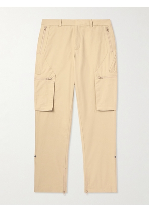 SAIF UD DEEN - Holster Straight-Leg Panelled Cotton-Blend Canvas Cargo Trousers - Men - Neutrals - S