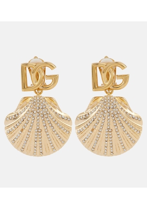 Dolce&Gabbana Capri DG crystal-embellished clip-on earrings