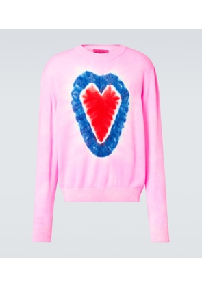 The Elder Statesman Heart Dye cashmere sweater