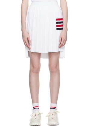 Thom Browne White Pleated Miniskirt
