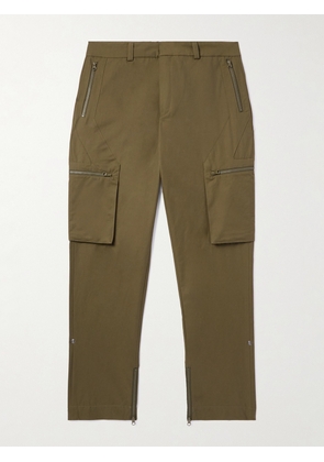 SAIF UD DEEN - Holster Straight-Leg Panelled Cotton-Blend Canvas Cargo Trousers - Men - Green - S