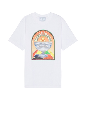 Casablanca T-shirt in Terrain D'orange - White. Size L (also in ).