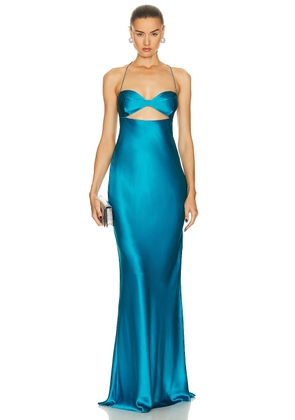 The Sei Balconette Bias Gown in Lake - Blue. Size 2 (also in ).