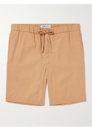 Frescobol Carioca - Felipe Straight-Leg Linen Drawstring Shorts - Men - Orange - UK/US 30