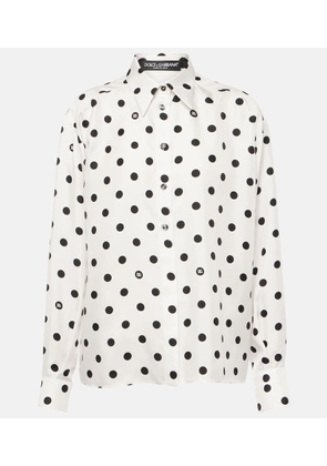 Dolce&Gabbana Polka-dot silk twill shirt