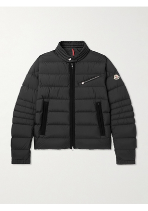 Moncler - Grosgrain-Trimmed Logo-Appliquéd Quilted Shell Down Jacket - Men - Black - 1