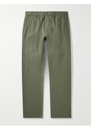 NN07 - Theo 1454 Tapered Linen Trousers - Men - Green - 28W 32L