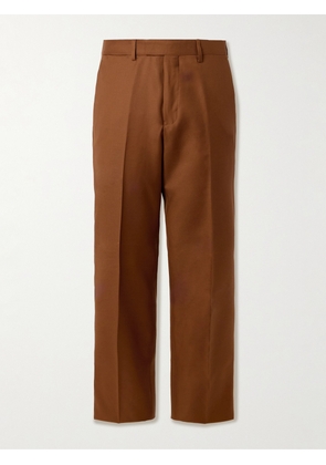 Mr P. - Slim-Fit Straight-Leg Wool-Twill Suit Trousers - Men - Brown - 28