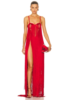 Alexander Wang Fringe Dress in Heart Throb - Red. Size 2 (also in ).