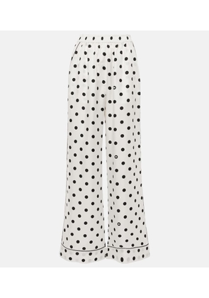 Dolce&Gabbana Polka-dot silk twill pajama pants