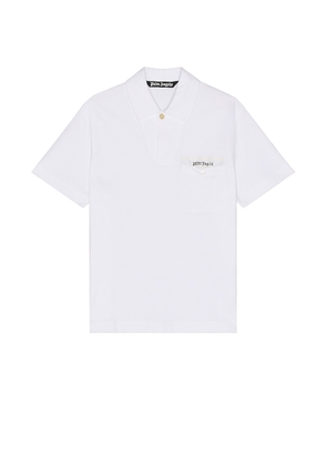 Palm Angels Polo in White - White. Size S (also in ).