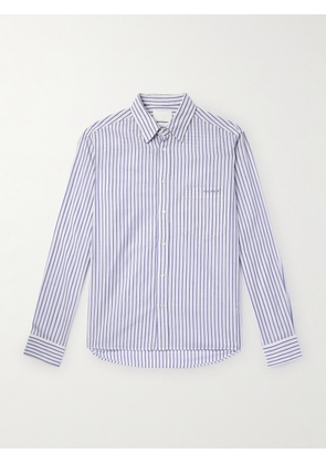 Marant - Jasolo Logo-Embroidered Striped Cotton-Poplin Shirt - Men - Blue - XS