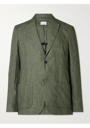 Sunspel - Unstructured Linen Suit Jacket - Men - Green - S