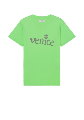 ERL Unisex Venice Tshirt Knit in GREEN - Green. Size L (also in M, S, XL/1X).