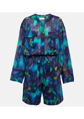 Marant Etoile Niely printed cotton playsuit