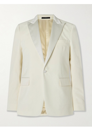 Paul Smith - Satin-Trimmed Cotton-Velvet Tuxedo Jacket - Men - White - UK/US 38