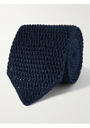 TOM FORD - 7cm Knitted Silk Tie - Men - Blue