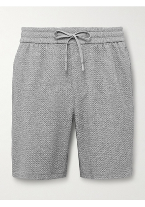 Lululemon - Straight-Leg Double-Knit Textured Cotton-Blend Jersey Drawstring Shorts - Men - Gray - S