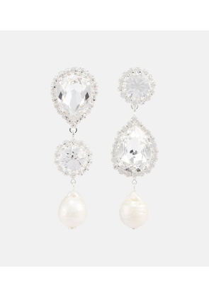 Magda Butrym Crystal drop earrings with pearls