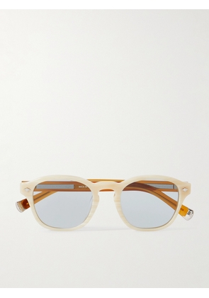Brunello Cucinelli - Round-Frame Two-Tone Acetate Sunglasses - Men - Neutrals