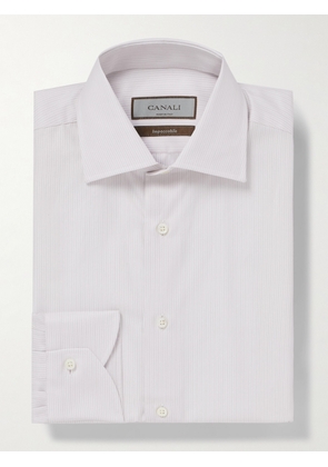 Canali - Impeccable Striped Herringbone Cotton Shirt - Men - Pink - EU 37