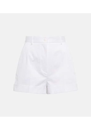 Dolce&Gabbana High-rise cotton gabardine shorts