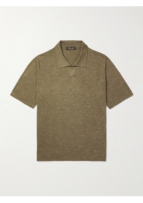 Loro Piana - Silk, Cashmere and Linen-Blend Polo Shirt - Men - Green - IT 48
