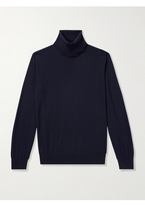 Loro Piana - Wish® Wool Rollneck Sweater - Men - Blue - IT 46