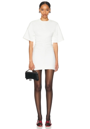 Alexander Wang Drop Shoulder Crew Neck Mini Dress in Natural - White. Size 2 (also in ).