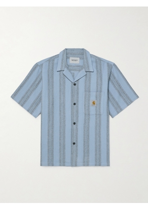 Carhartt WIP - Dodson Camp-Collar Striped Waffle-Knit Cotton Shirt - Men - Blue - S