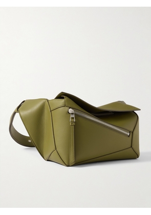 LOEWE - Puzzle Edge Small Leather Belt Bag - Men - Green