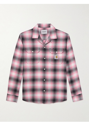 Carhartt WIP - Blanchard Camp-Collar Checked Cotton-Twill Shirt - Men - Pink - S