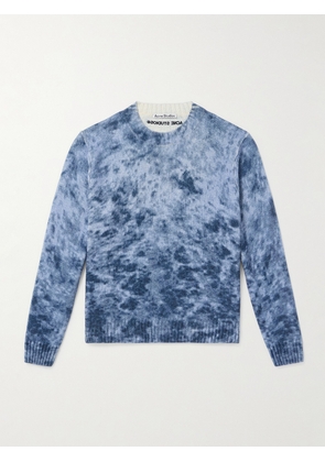 Acne Studios - Logo-Embroidered Printed Cotton Sweater - Men - Blue - M