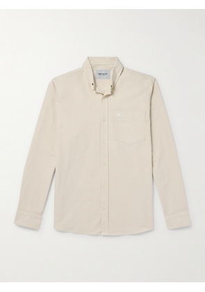 Carhartt WIP - Button-Down Collar Logo-Embroidered Cotton Oxford Shirt - Men - Neutrals - S