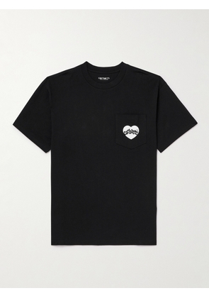 Carhartt WIP - Amour Logo-Print Cotton-Jersey T-Shirt - Men - Black - XS
