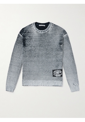 Acne Studios - Kype Logo-Appliquéd Ribbed Wool-Blend Sweater - Men - Gray - M