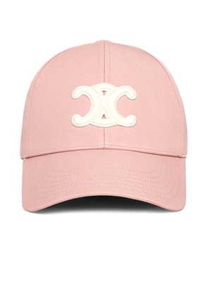 FWRD Boutique Celine Triomphe Baseball Cap In Cotton in Vintage Pink - Pink. Size L (also in ).