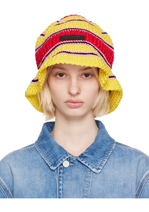 Stella McCartney Yellow Logo Bucket Hat