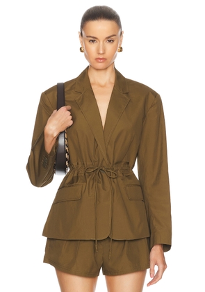 Ulla Johnson Marisol Jacket in Militaire - Olive. Size L (also in M, S, XL, XS).