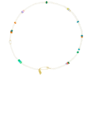 Loren Stewart Opal & Pearl Necklace in 14k Yellow Gold - White. Size all.