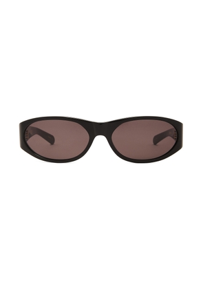 Flatlist Eddie Kyu Sunglasses in Black & Black - Black. Size all.