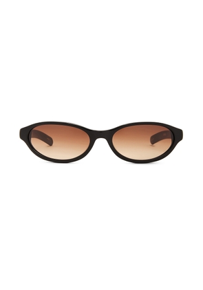 Flatlist Olympia Sunglasses in Solid Black & Brown Gradient - Black. Size all.