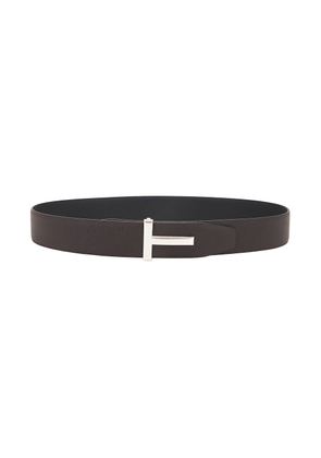 TOM FORD Reversible T Belt 40mm in Brown & Black - Brown. Size 85 (also in 90, 95).